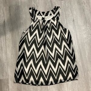 IZ Byer Chevron Zigzag Halter Tank Top Blouse Small